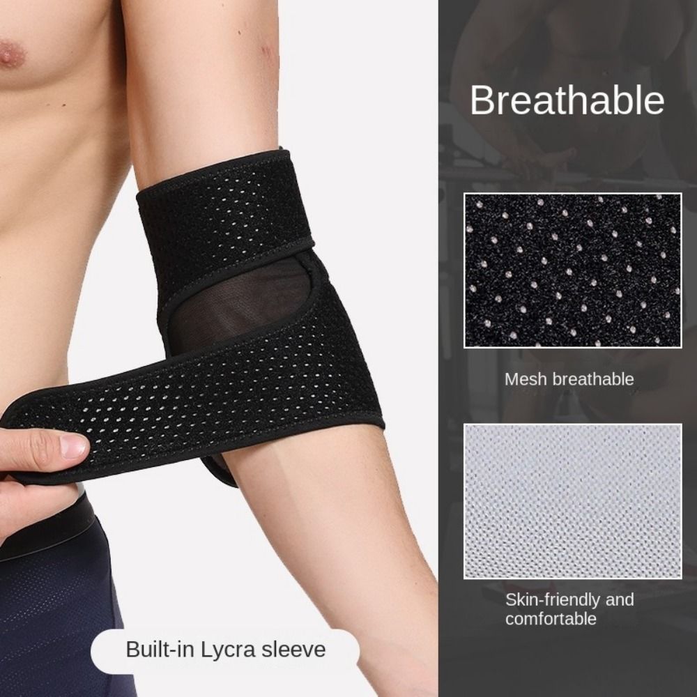 Sports elbow protection men's fitness arm cover arm joint protection warm elbow cover strap protection - Korvel