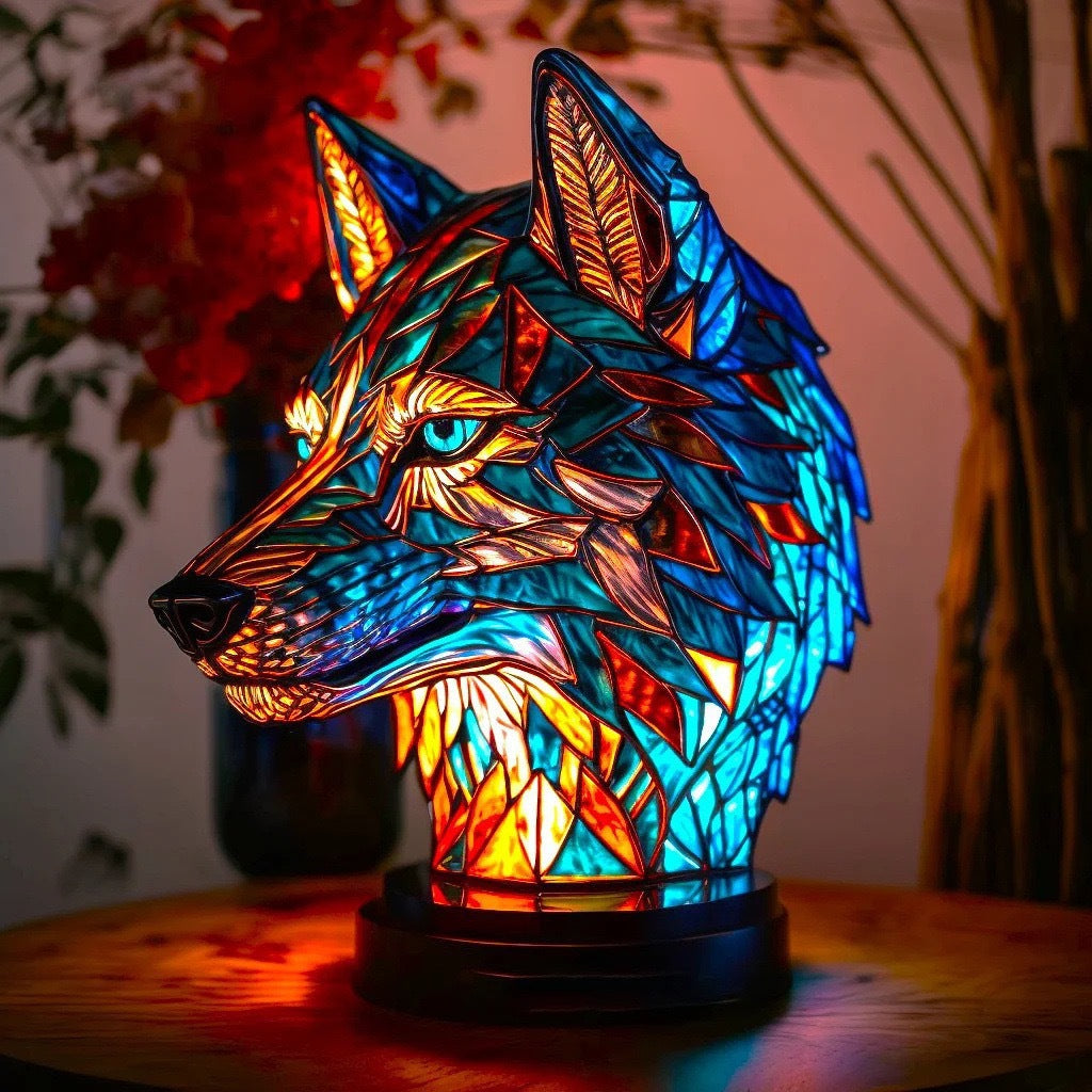 Magical LED ornament creative home USB plug luminous decoration resin statue - Korvel