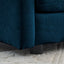 Ottoman modern style chair, living room club chair Chenille cushioned armchair, bedroom reading chair, blue - Korvel