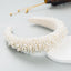 Hair Hoop Baroque Sponge Pearl Hair Accessories Women's Handmade Beaded Multicolor European and American Broad-brimmed Headband - Korvel