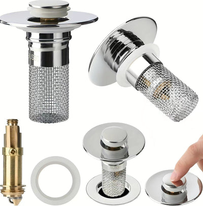 Premium Drain Sink Stopper with Hair Catching Filter