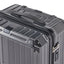 Luggage Set 4 pcs (20"/24"/29"/Travel Bag), PC+ABS Durable Lightweight Luggage with Collapsible Cup Holder, TSA Lock, Gray - Korvel