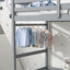 Twin High Loft Bed with Ladder landing Platform, Ladders, Guardrails,Grey - Korvel