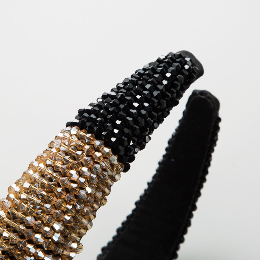 Luxury Crystal Hairband Women Hair Accessories Jewelry Baroque Padded Head Band Rhinestone Headband - Korvel