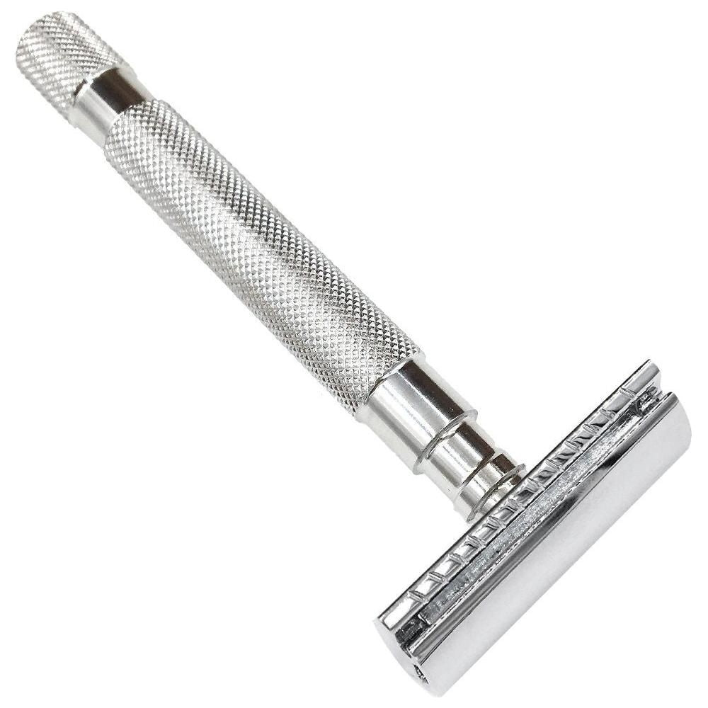Rasoir de sécurité fermé en acier inoxydable Parker 64S
