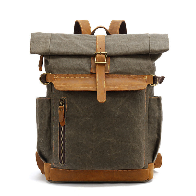 Premium Crazy Horse Leather Laptop Backpack for Travel