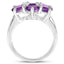 Anillo de Compromiso de Amatista Genuina de 3.01 Quilates en Plata Esterlina .925