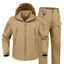 Veste en Soft Shell Coupe-Vent Imperméable Doublée en Fleece pour Hommes