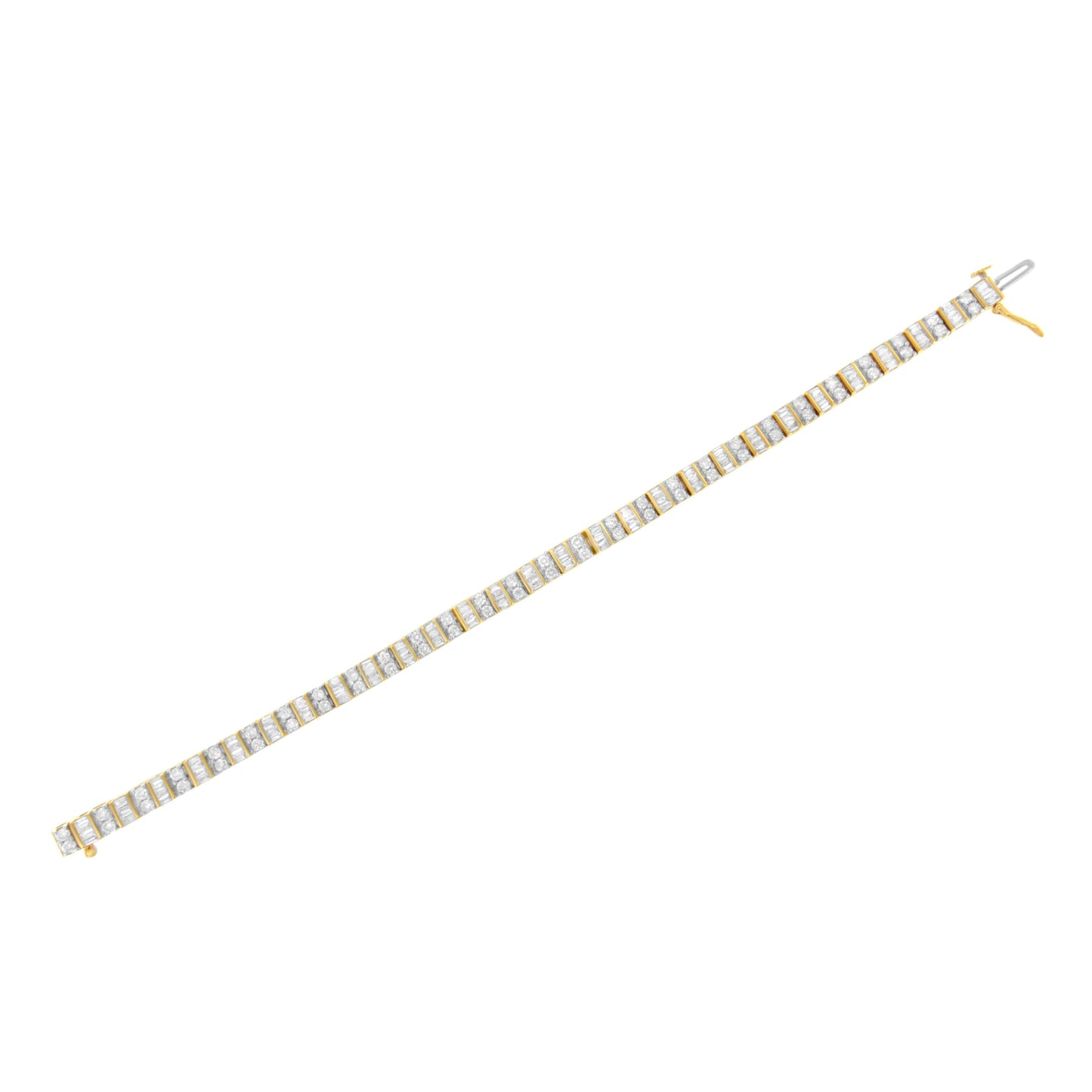 Bracelet de tennis en diamant 10K or jaune 4.0 Cttw