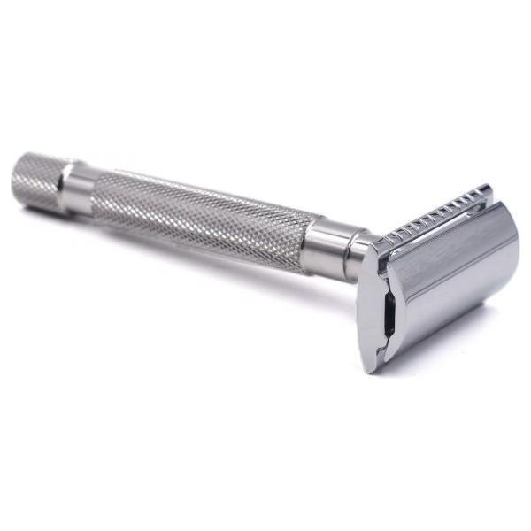 Rasoir de sécurité fermé en acier inoxydable Parker 64S