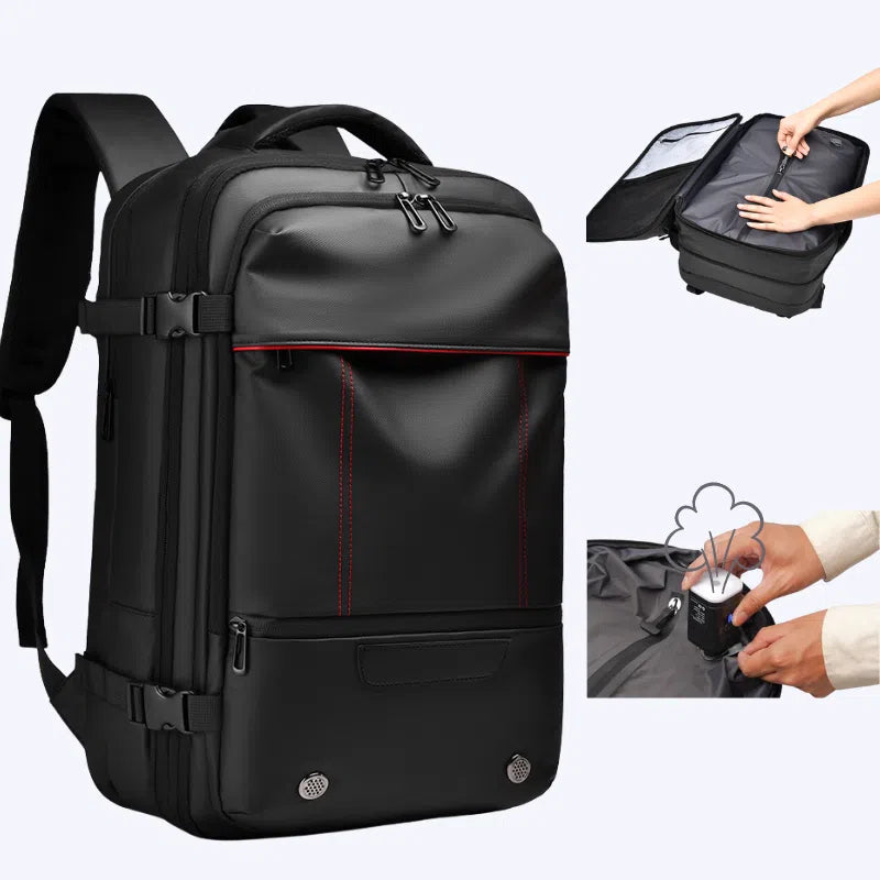Men's Backpack Business Travel Backpack Large Capacity Expansion Multifunctional Vacuum Compression Backpack for Men - Korvel