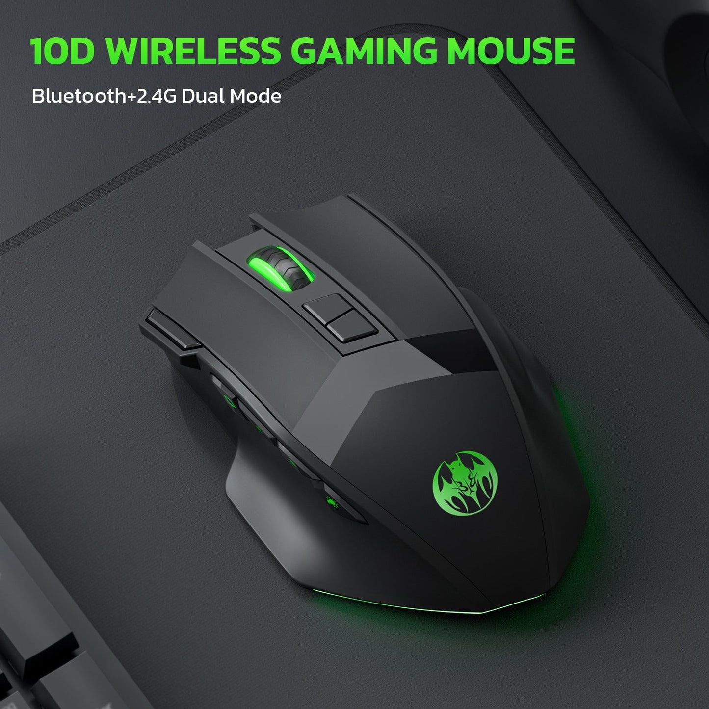 Ratón Gaming Inalámbrico Bluetooth Premium con Iluminación RGB