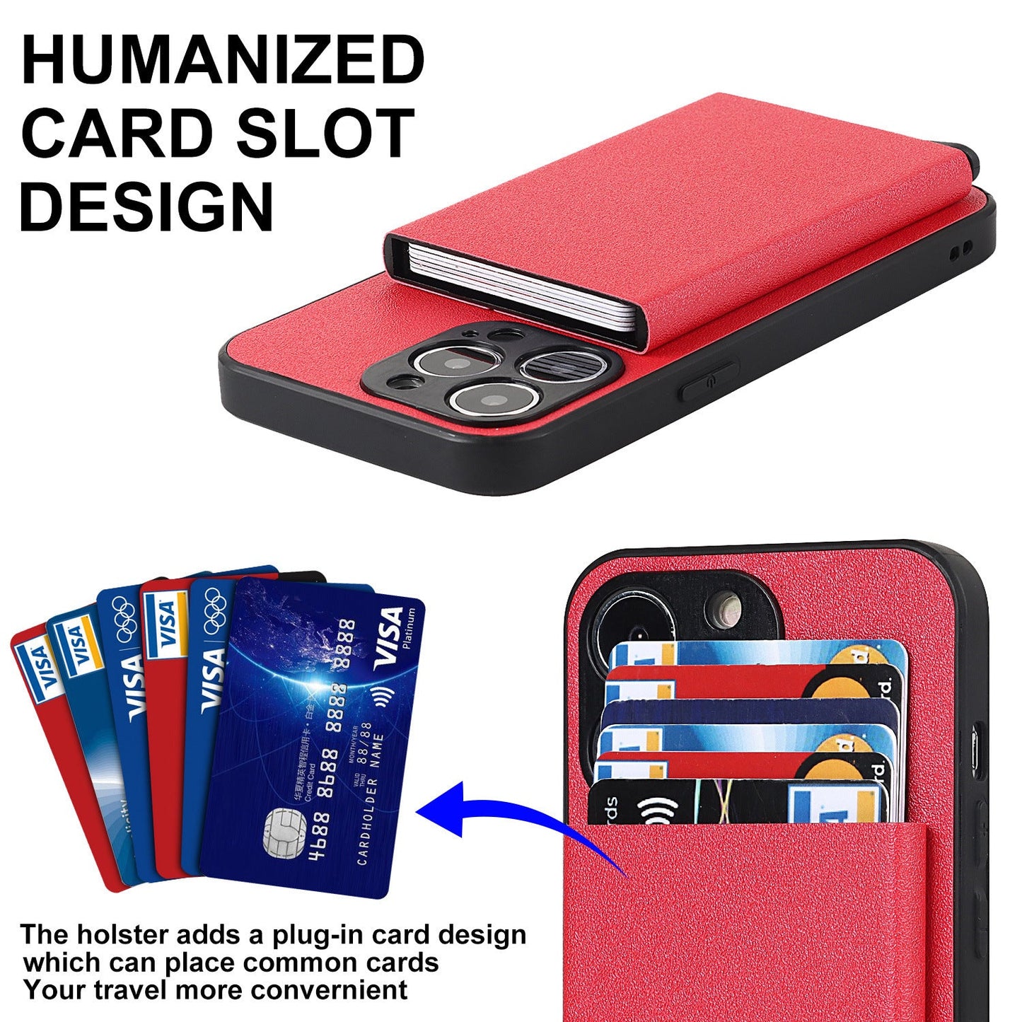 Premium Aluminum Alloy Wallet Case for iPhone 14 Pro Max