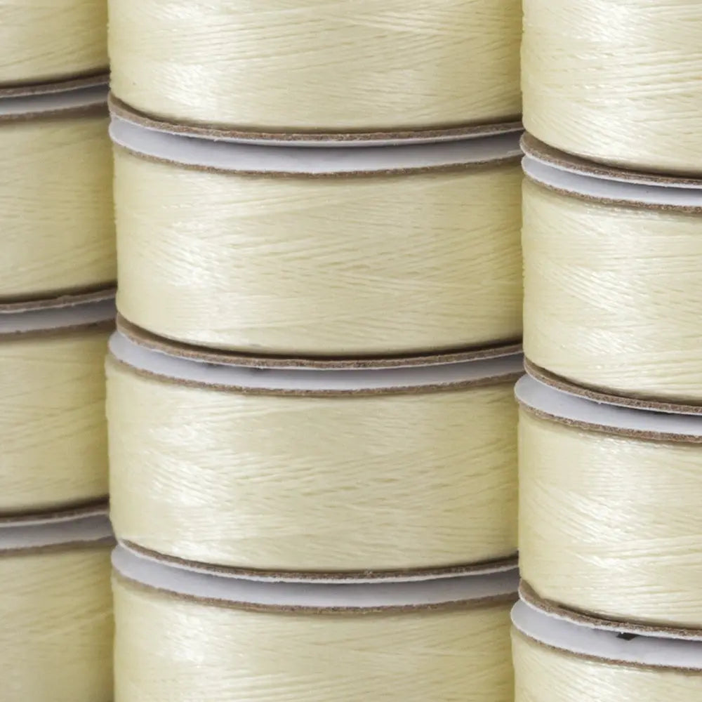 Super Bobs Poly #651 Ivory M-Style 12 Pack Pre-Wound Bobbins