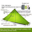 Tente de camping sans tige imperméable