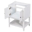 24" Bathroom Vanity Base Only, Soild Wood Frame, Bathroom Storage Cabinet with Doors and Open Shelf, White - Korvel