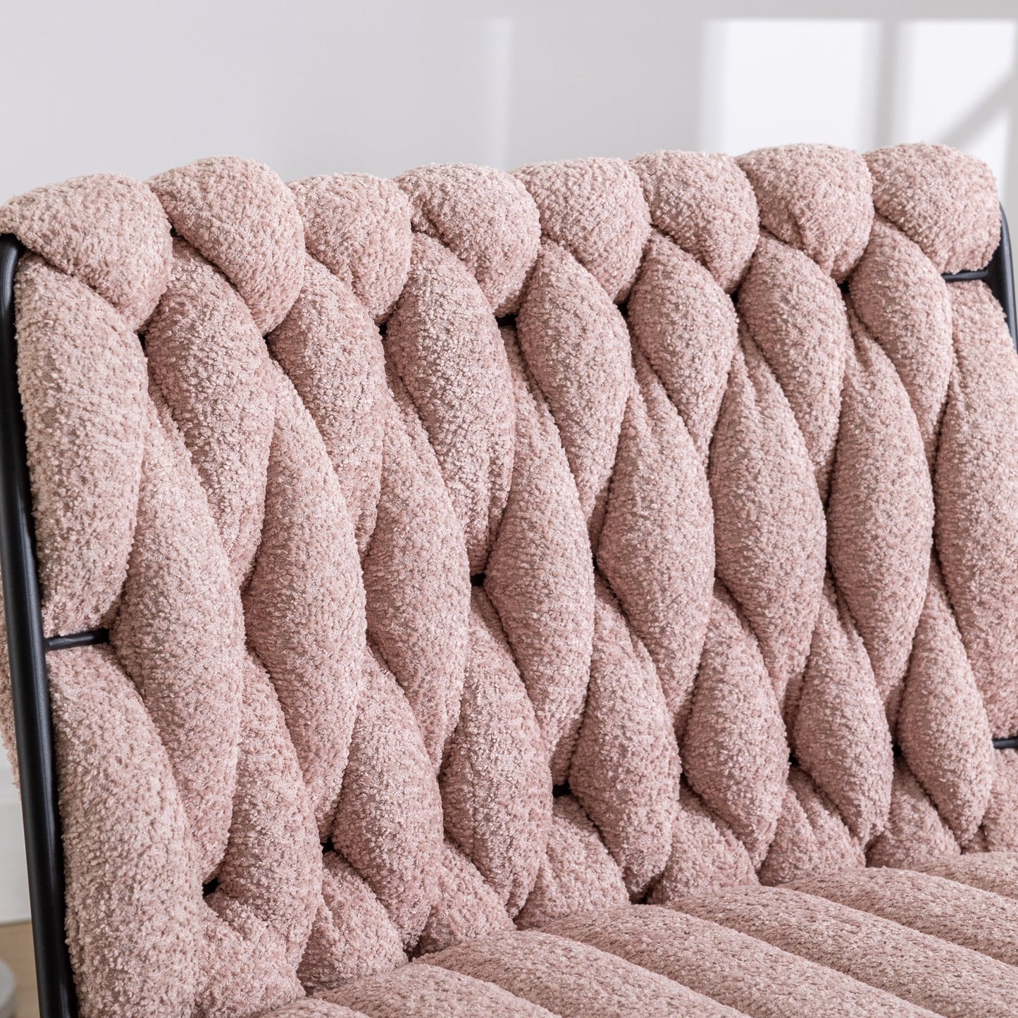 Premium Armless Pink Office Desk Chair