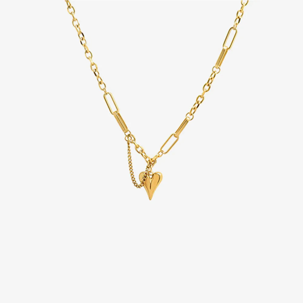 Titanium Steel Heart Pendant Necklace - Korvel