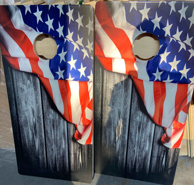 Premium American Flag Cornhole Game Set - Korvel