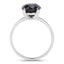 3.00 Carat Genuine Black Diamond 14K White Gold Engagement Ring