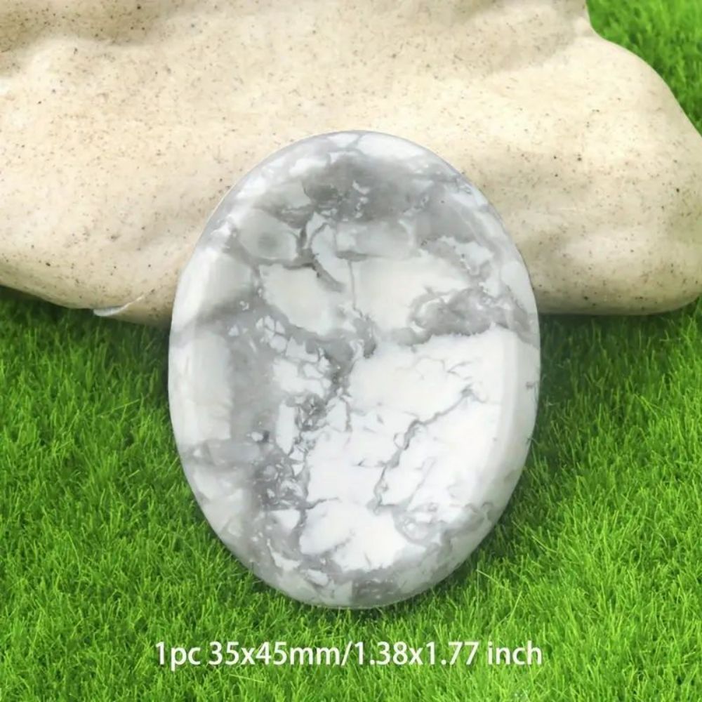 Thumb Worry Stones Oval Massage Quartz Healing Crystal Chakra Energy Therapy Meditation Spiritual Natural Gemstone Decor - Korvel