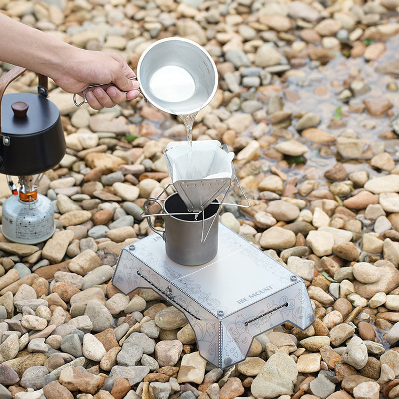 Folding Mini Table - Ultralight PP Camp Table & Tray (97g) Food-grade, Portable for Camping & Hiking Gear - Korvel