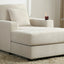 39.7" Oversized Chaise Lounger Modern Style Sofa Couch ,with Pillows, Charge Station & Cup Holders, Chenille Fabric, Cream - Korvel