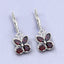 Boucles d'oreilles en argent sterling .925 avec grenat véritable de 2,60 carats