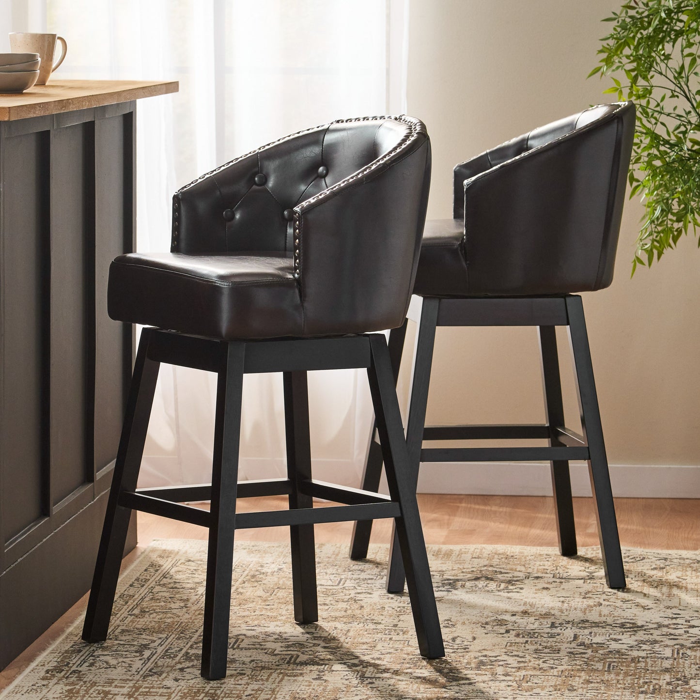 OGDEN KD SWIVEL BARSTOOL( SET OF 2 ) - Korvel
