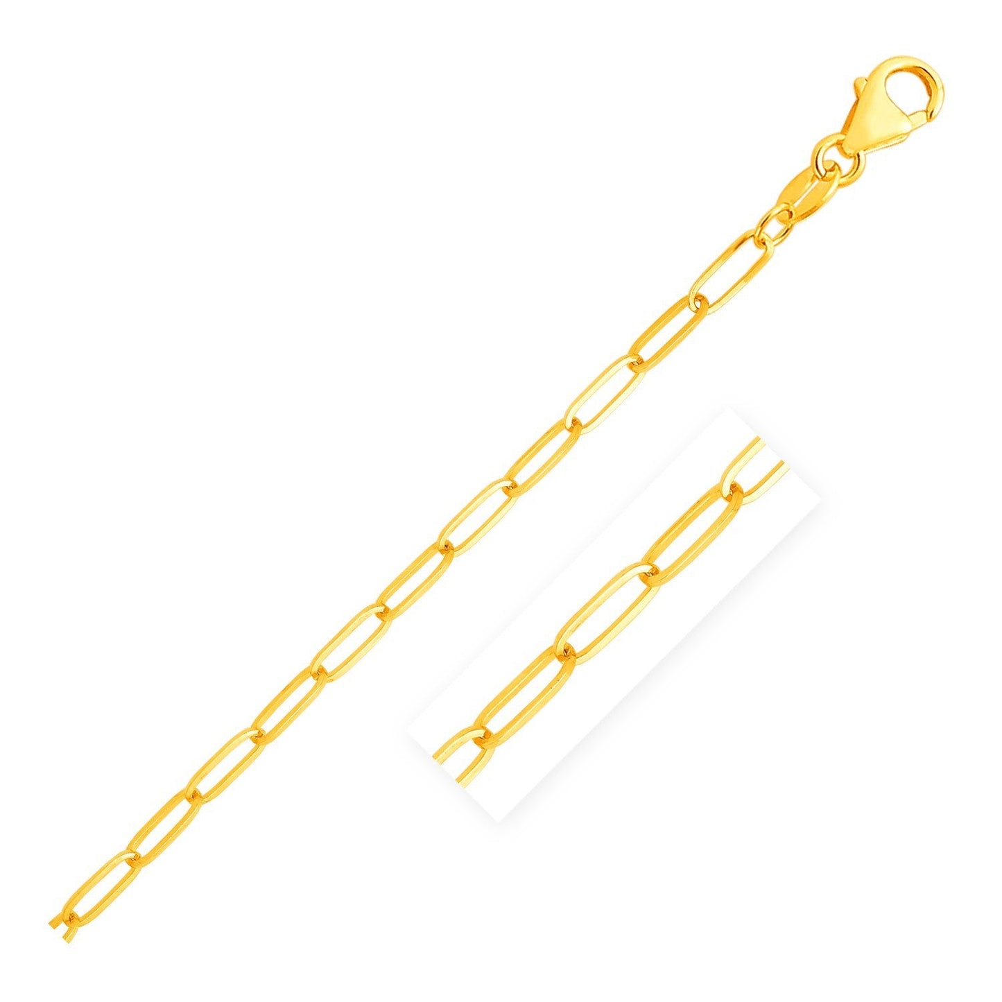 Pulsera de Clip de Papel de Oro Amarillo de 14K - Diseño Elegante