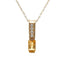 .06ct Citrine Diamond Pendant in 10KT Yellow Gold