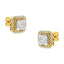 Pendientes de diamantes de oro amarillo de 10KT - Peso total de 1/2 quilate