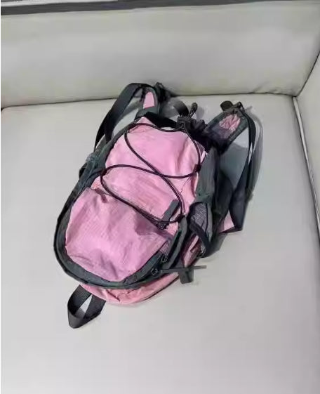 Retro Lightweight Travel Backpack in Contrasting Colors