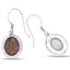 Boucles d'oreilles en Drusy de cuivre véritable et topaze blanche de 4,72 carats