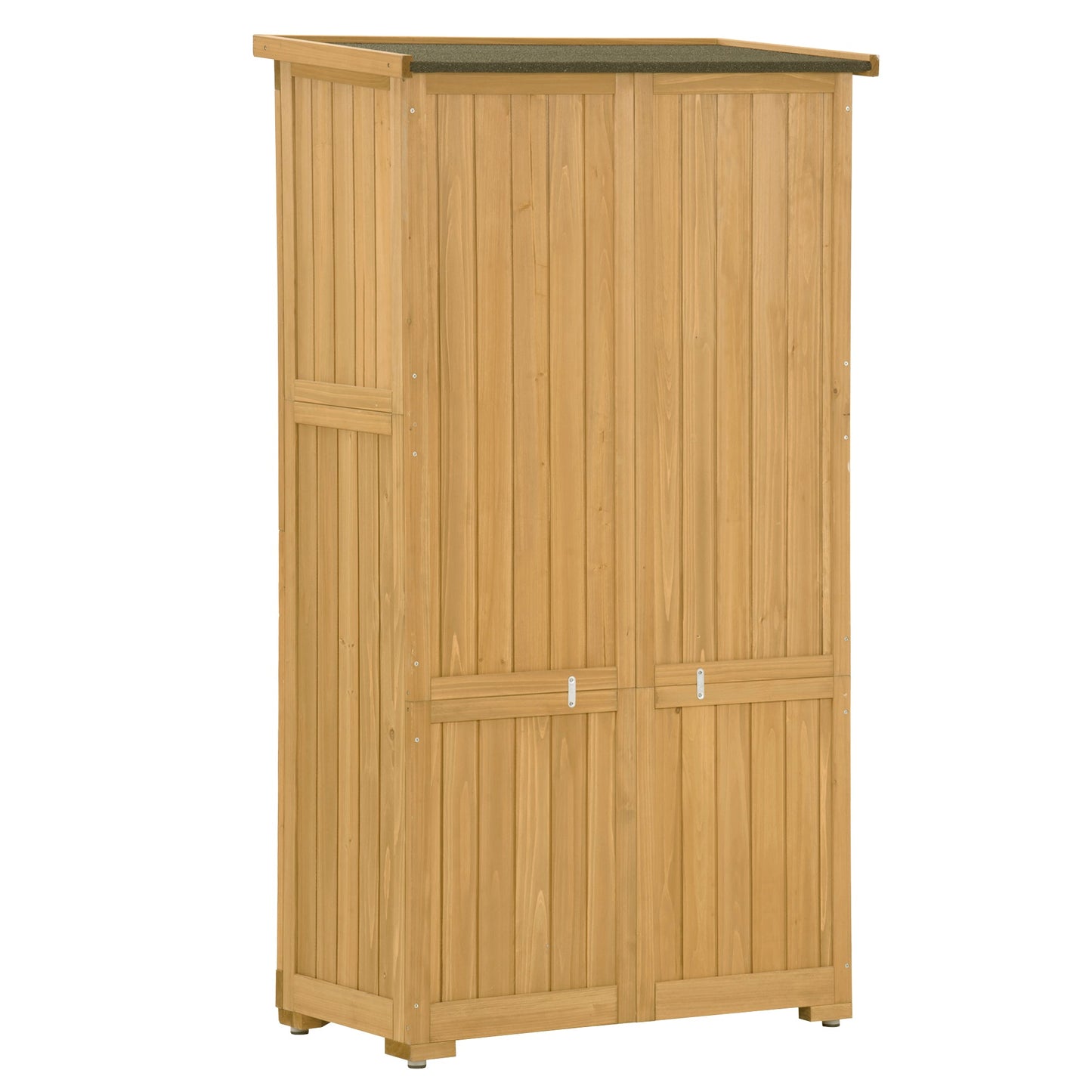 Premium Wooden Garden Shed - 3-Tier Outdoor Storage Cabinet