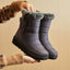 Botas de Nieve Impermeables de Piel Sintética para Mujer con Tacones Bajos