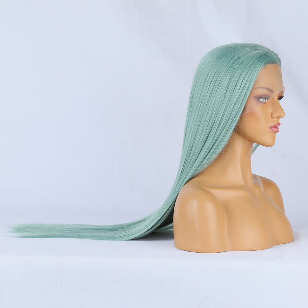 Wig Front Big Lace Ladies Chemical Fiber Wig Headgear Lace Wigs Long Straight Hair - Korvel