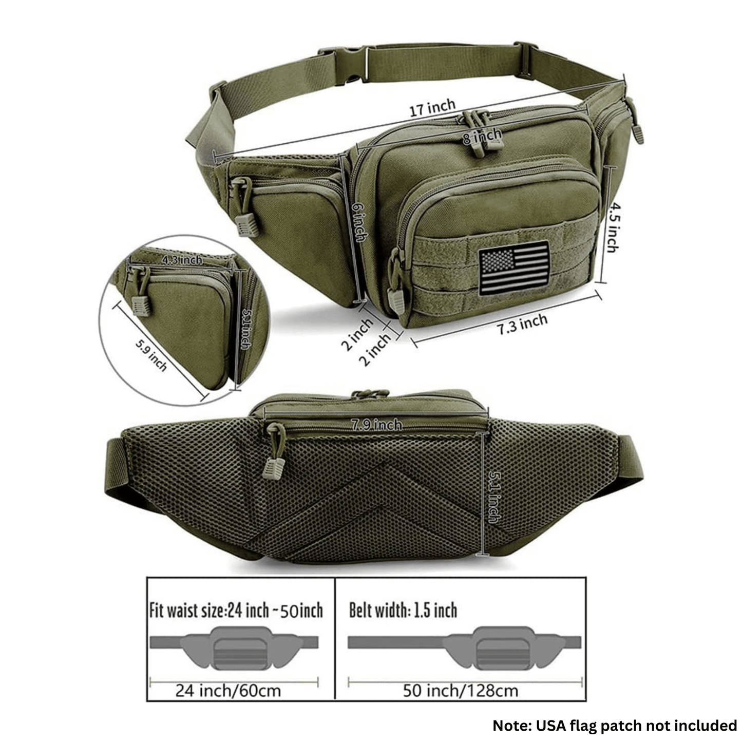 Tactical Waist Bag & MOLLE EDC Pouch for Outdoor Use