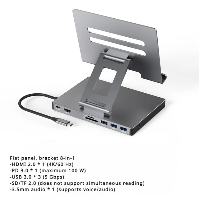 4K/60Hz USB 3.0 Splitter Hub with Gigabit Ethernet Port