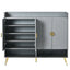 U-Can shoe cabinet with door, 11 layer shoe cabinet with adjustable shelves, modern wooden shoe cabinet (matte surface) - Korvel
