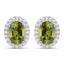 Pendientes de 1.92 quilates de turmalina verde y diamante en oro blanco de 14 quilates