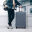 Luggage Sets New Model Expandable ABS+PC 3 Piece Sets with Spinner Wheels Lightweight TSA Lock (20/24/28), STEEL GRAY - Korvel