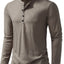 Men's Button Detail Long Sleeve T-Shirt
