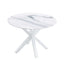 Table à manger médiévale blanche de 42,1" pour 4-6 personnes
