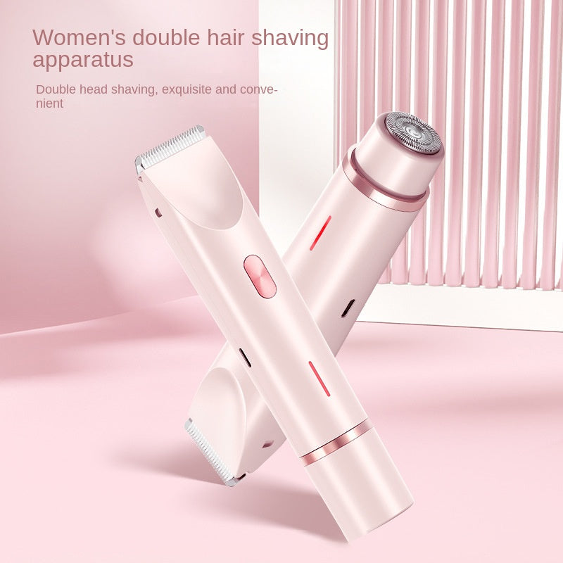 Double headed shaver new electric hair removal device women's private pubic hair removal device - Korvel