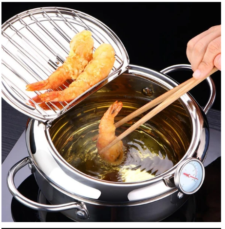Premium Stainless Steel Tempura Fryer with Temperature Control