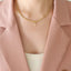Brass Inlaid Zircon Letter Pendant Necklace - Korvel