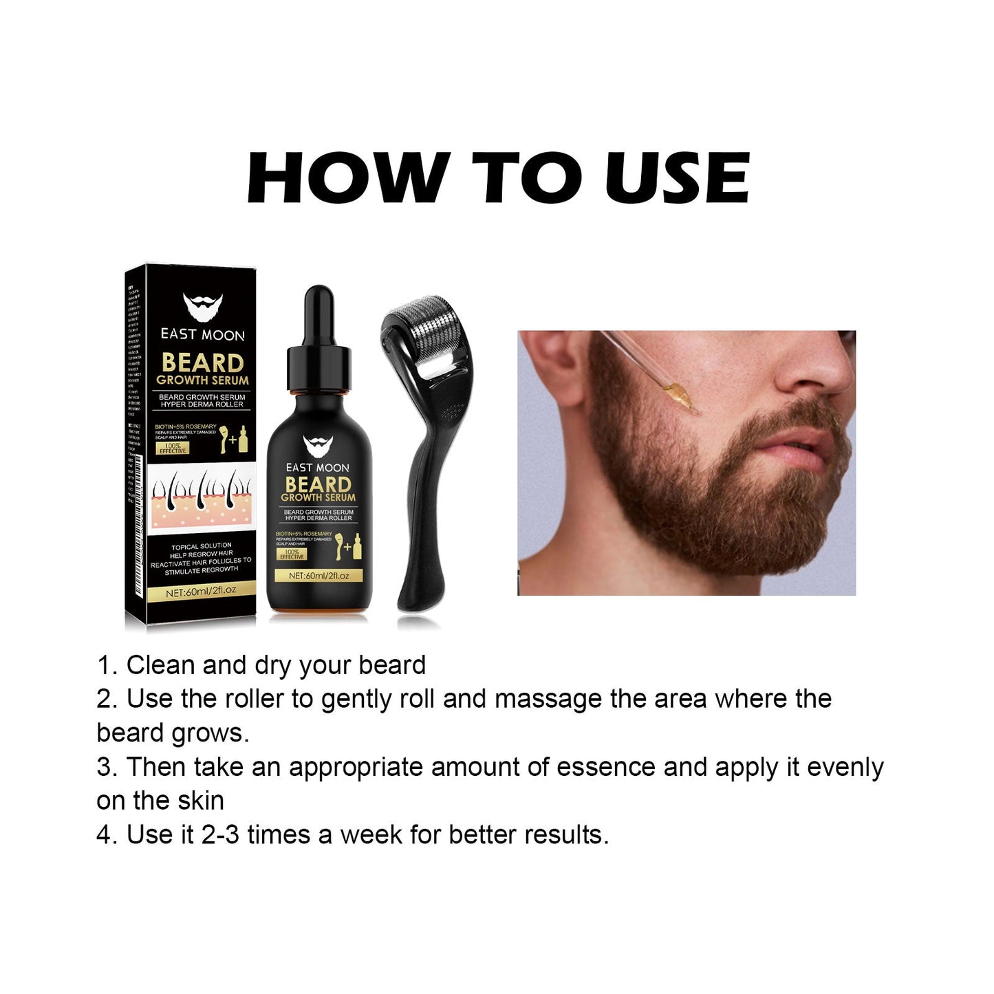 Facial Care Essence Set Men's Facial Care Hair Nourishing Beard Care - Korvel