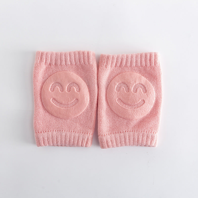 Woolen loop baby socks, elbow protection, walking and crawling, knee protection, baby and child knee protection, smiling face knee protection - Korvel