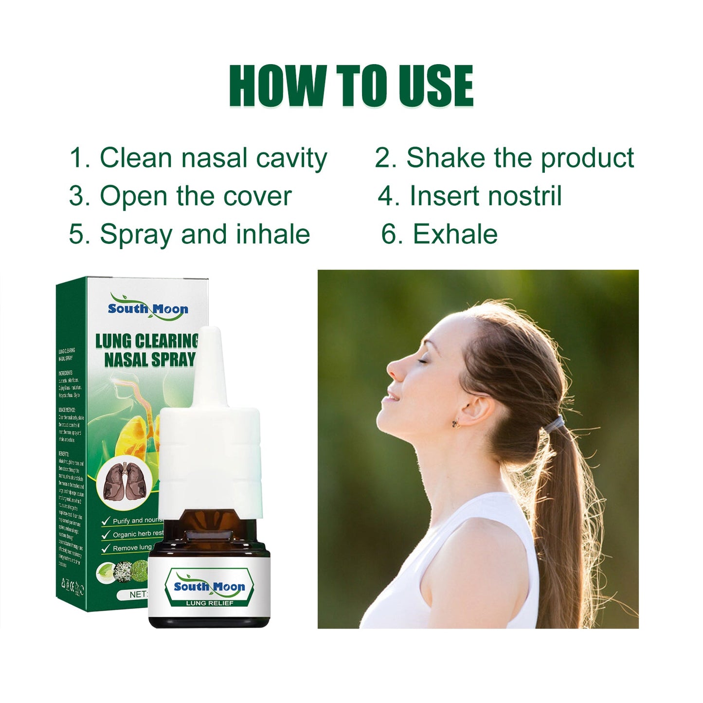 Lung Clearing Nasal Spray, Relieve Nasal Congestion, Runny Nose And Nasal Discomfort Cleansing Stop Snoring Spray - Korvel